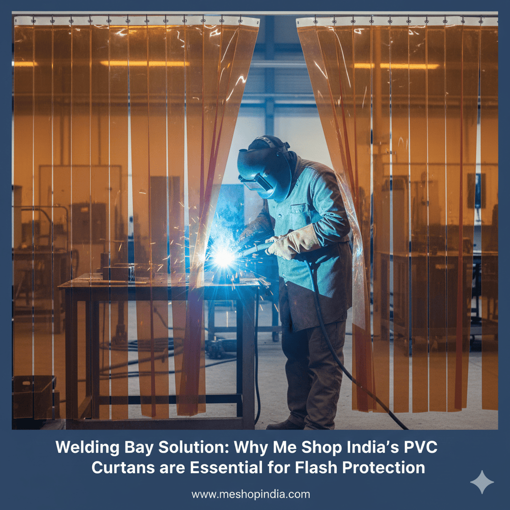 Welding Bay Solution: Why Me Shop India's PVC Curtains are Essential for Flash Protection