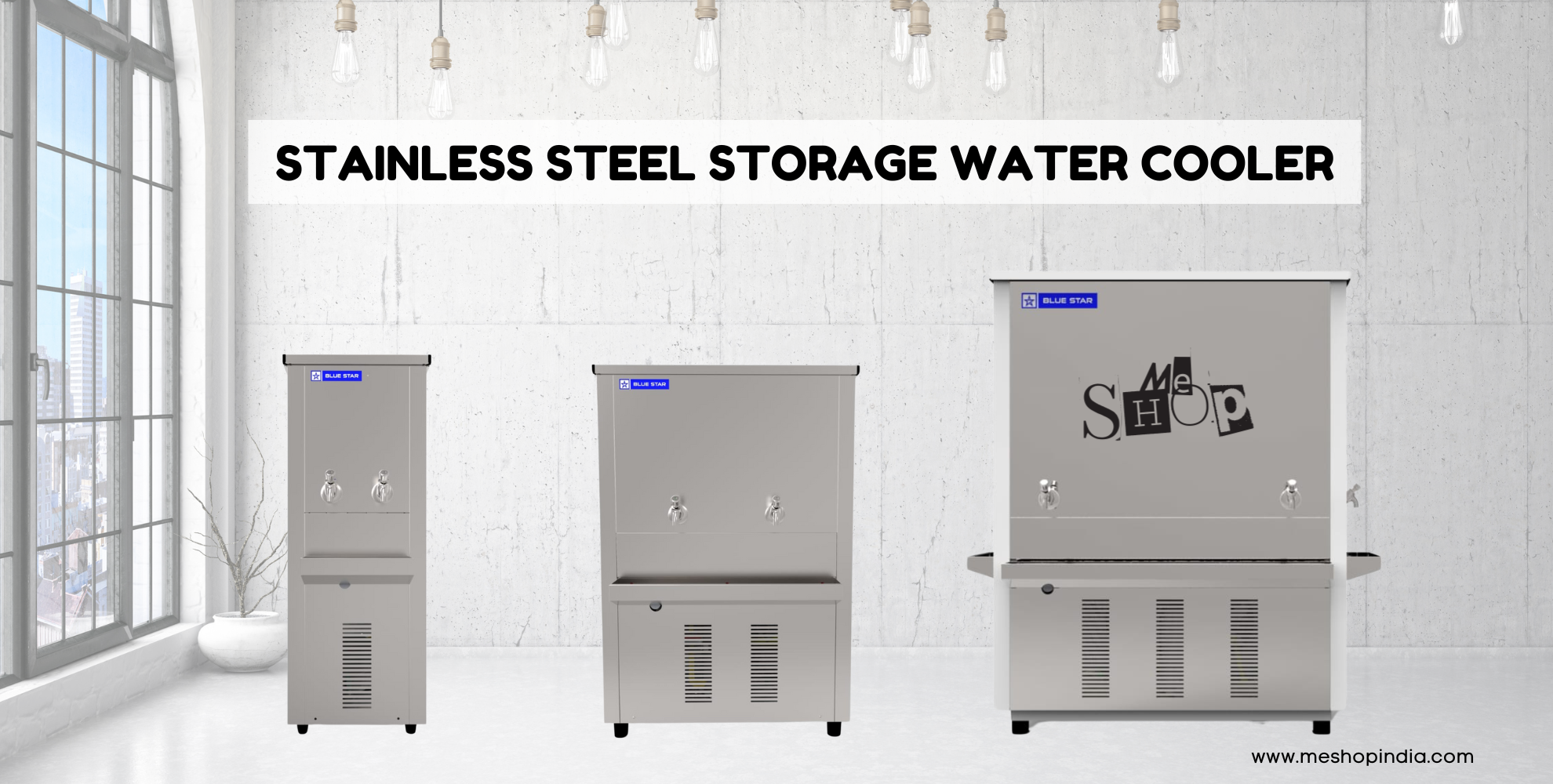 Stainless steel storage water cooler