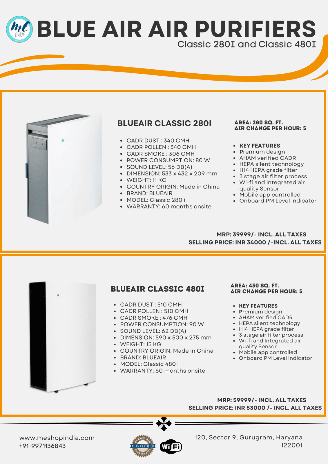 Blueair air Purifier 