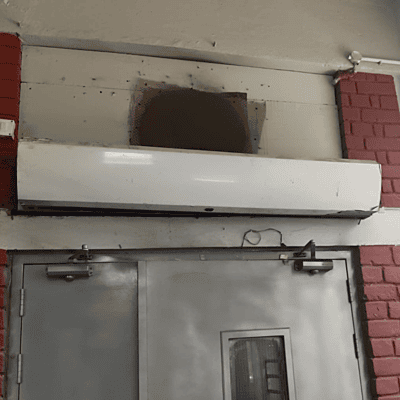 high velocity air curtain