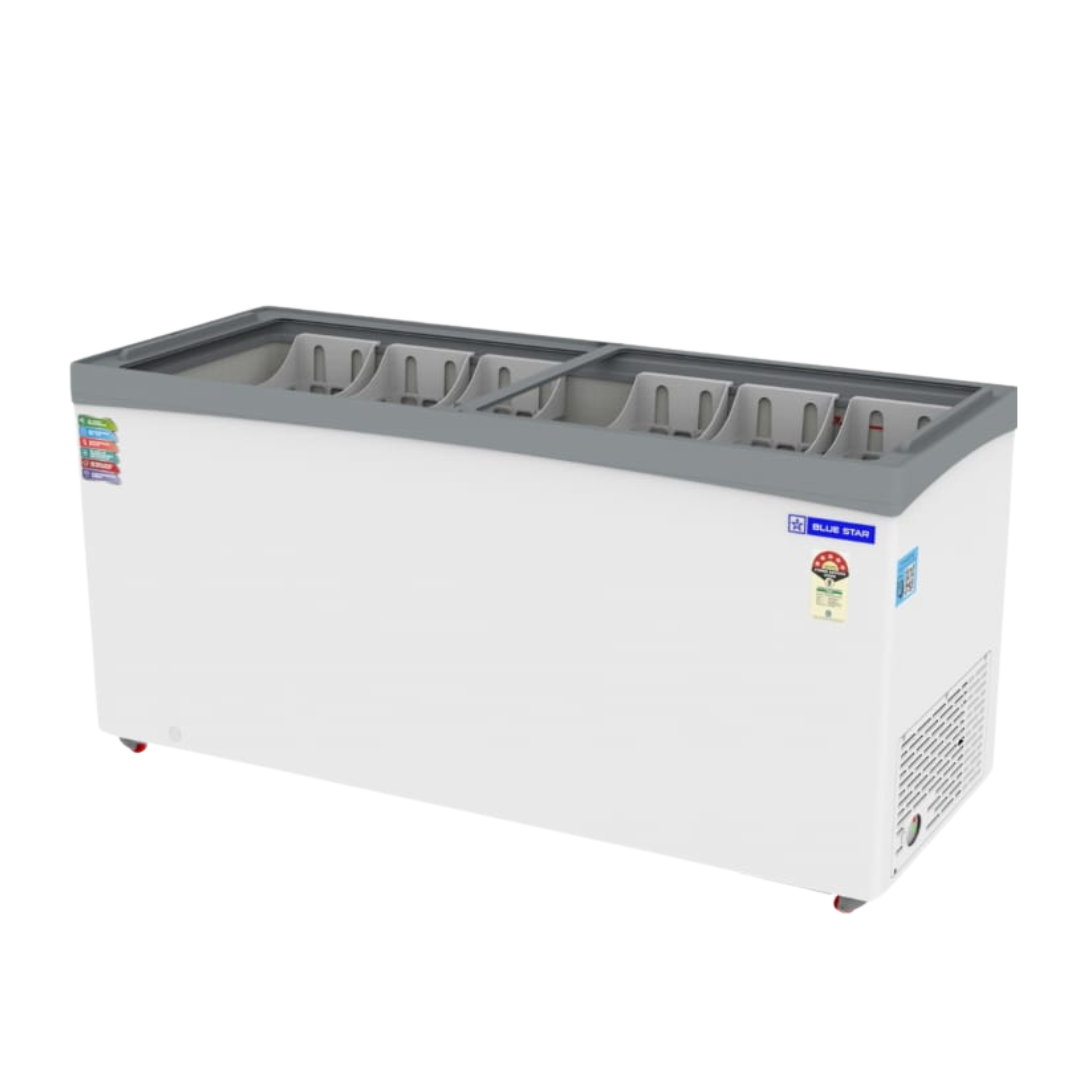 Interior View of Blue Star 590 Litre Deep Freezer with Ample Storage Space