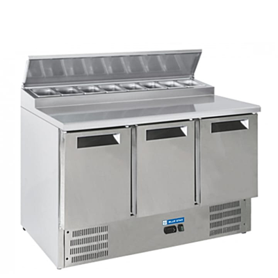 Front look of Blue Star Kitchen Refrigerator-Saladettes 3 Door