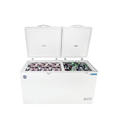 Inner look of Blue star 400 litre Dual Compartment Cooler & Freezer-CHFK400DGS Inner look of Blue star 400 litre Dual Compartment Cooler & Freezer-CHFK400DGS