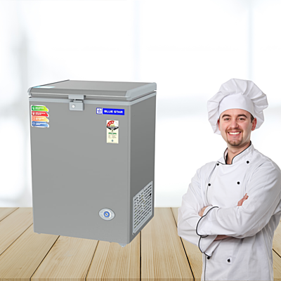 Blue Star CF3-130NPYW-SL Small Deep Freezer with its Energy Efficiency Label Blue Star CF3-130NPYW-SL Small Deep Freezer with its Energy Efficiency Label
