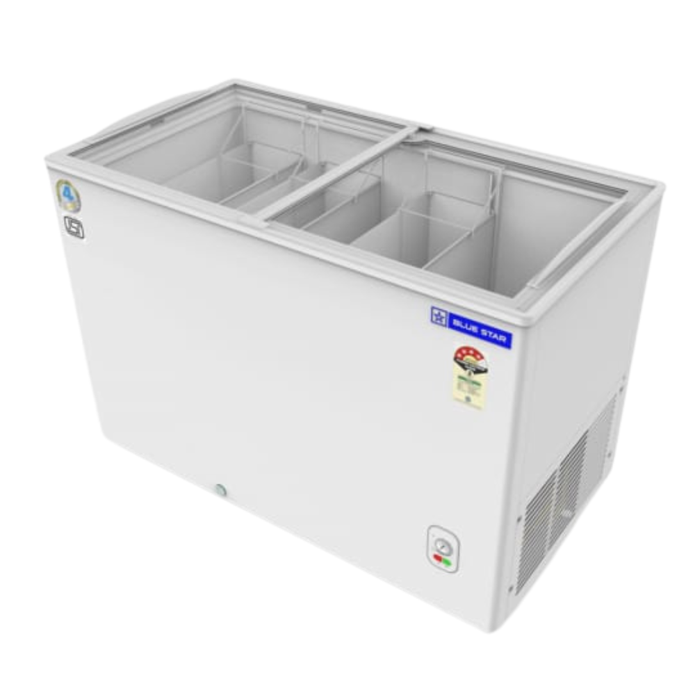 Shop Online Blue Star Flat glass top Deep Freezer- GT4-300M at Me shop Shop Online Blue Star Flat glass top Deep Freezer- GT4-300M at Me shop