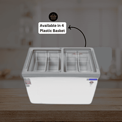Blue Star glass top Deep Freezer 350 Litre Price with 4 Plastic Basket Blue Star glass top Deep Freezer 350 Litre Price with 4 Plastic Basket