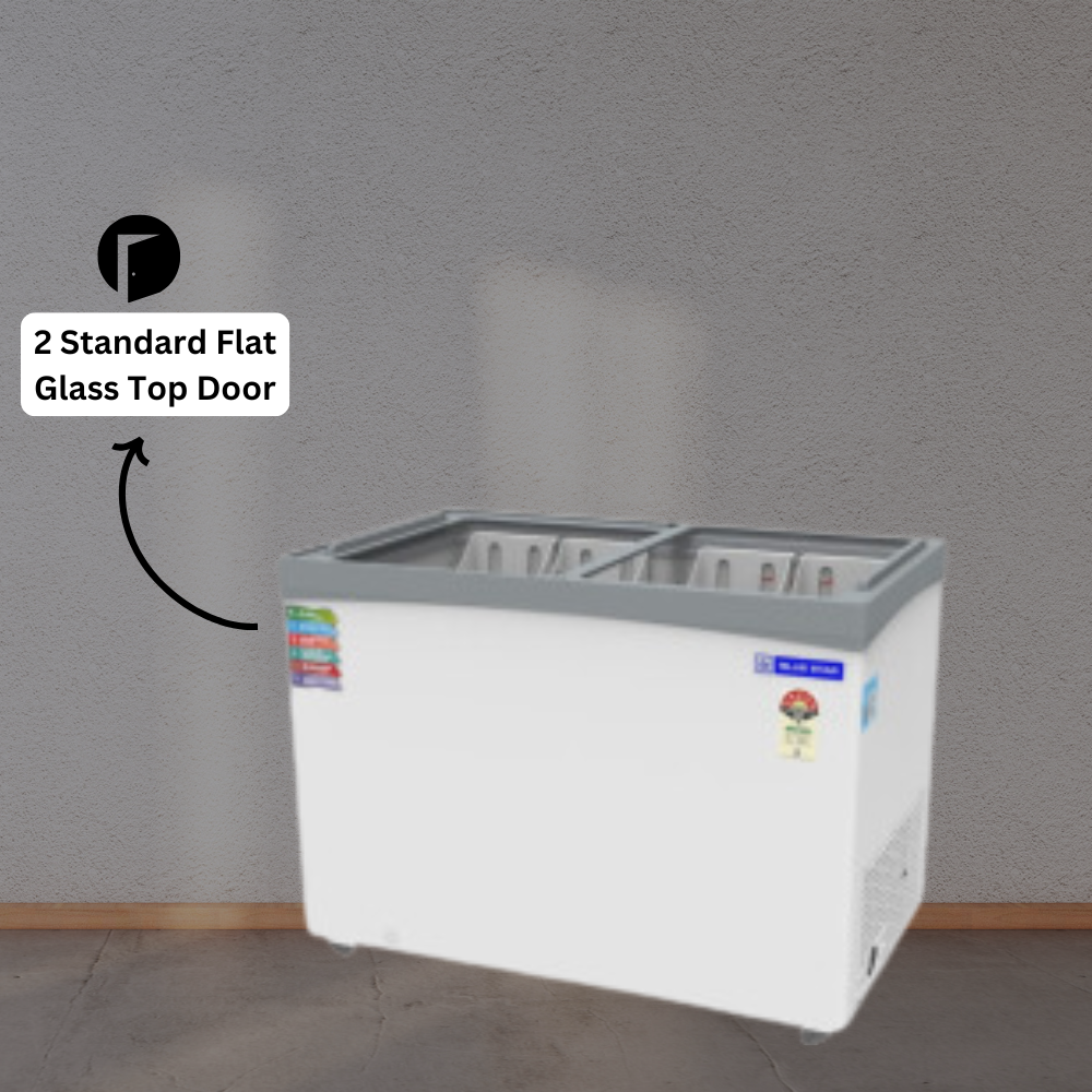 Blue Star Flat glass top Deep Freezer-GT5-410N with 2 Standard glass door Blue Star Flat glass top Deep Freezer-GT5-410N with 2 Standard glass door