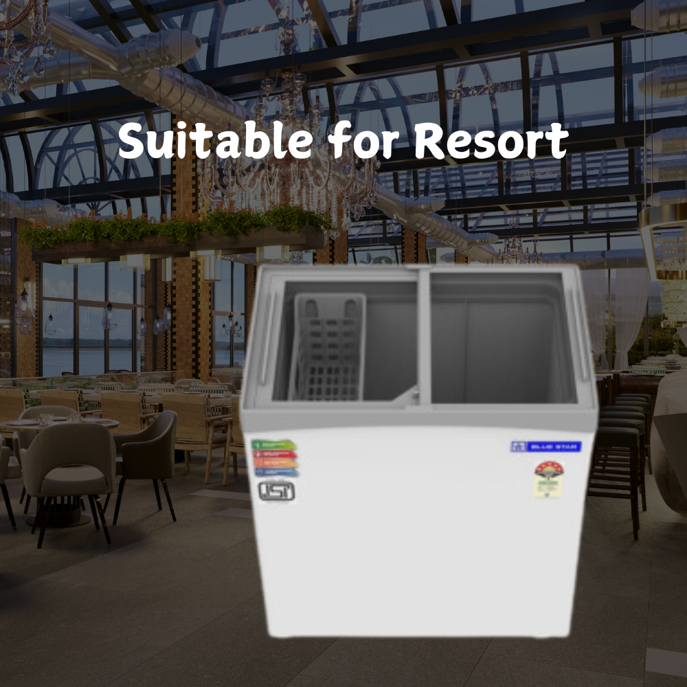 Suitable for Resort: Blue Star Glass Top Chest Freezer-GT5-180NP Suitable for Resort: Blue Star Glass Top Chest Freezer-GT5-180NP