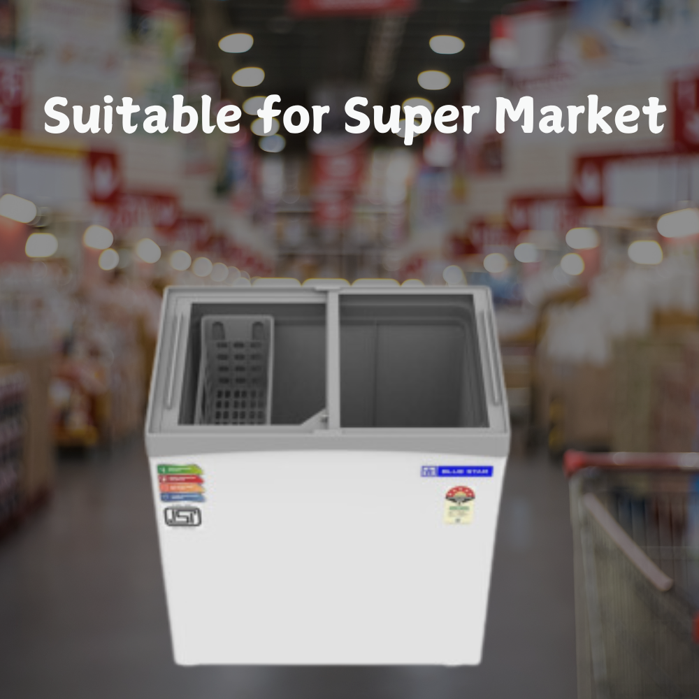 Suitable for Super Market: Blue Star Glass Top Chest Freezer-GT5-180NP Suitable for Super Market: Blue Star Glass Top Chest Freezer-GT5-180NP