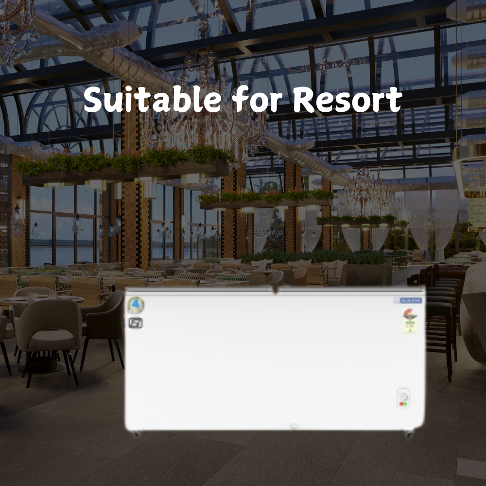 Suitable for Resort: Blue star Hard Top 500 litre Chest Freezer CF3-500MEW Suitable for Resort: Blue star Hard Top 500 litre Chest Freezer CF3-500MEW