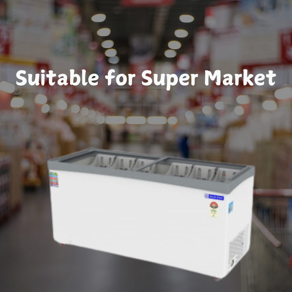 Suitable for Super Market: Blue Star Flat Glass Top Deep Freezer-GT5-590N Suitable for Super Market: Blue Star Flat Glass Top Deep Freezer-GT5-590N