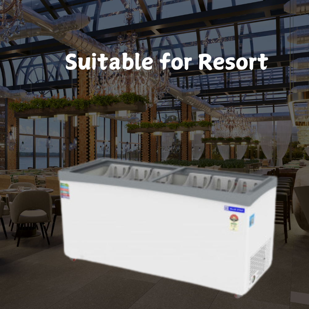 Suitable for Resort: Blue Star Flat Glass Top Deep Freezer-GT5-590N Suitable for Resort: Blue Star Flat Glass Top Deep Freezer-GT5-590N