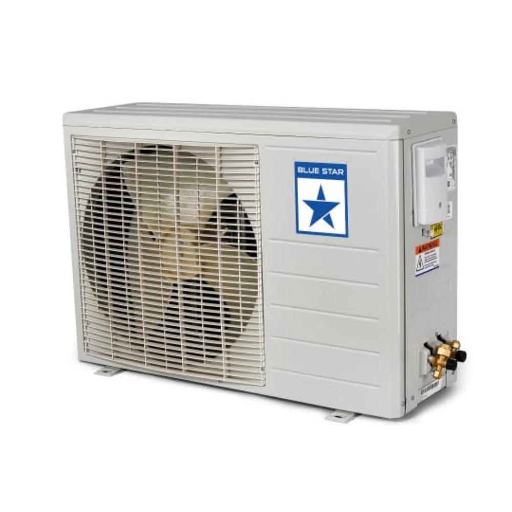 Blue Star Fixed Speed Split AC with its remote control, highlighting its user-friendly operation. Blue Star Fixed Speed Split AC with its remote control, highlighting its user-friendly operation.