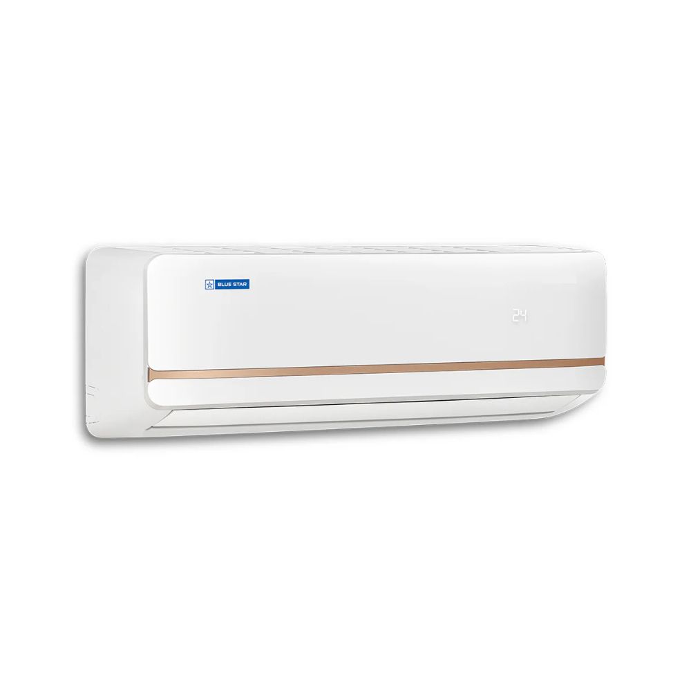 Blue Star Fixed Speed Split AC - 1.5 Ton 3 Star-T Series cooling a small bedroom.