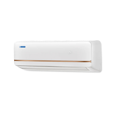 Close-up of the Blue Star Fixed Speed Split AC 1 Ton, showing its sleek design. Close-up of the Blue Star Fixed Speed Split AC 1 Ton, showing its sleek design.