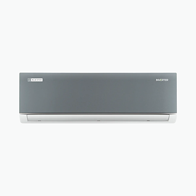 Blue Star Inverter Split AC - 1 Ton 3 Star cooling a small bedroom.