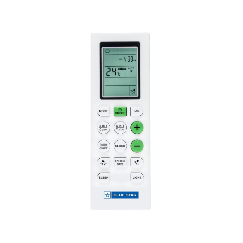 Remote control for Blue Star IC312NNU AC unit. Remote control for Blue Star IC312NNU AC unit.