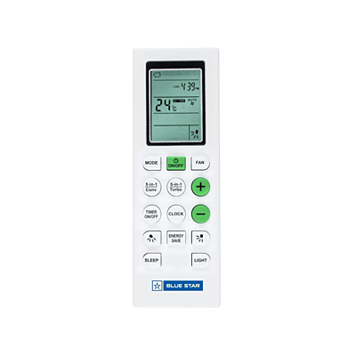 Remote control for Blue Star IC318NNU AC unit. Remote control for Blue Star IC318NNU AC unit.