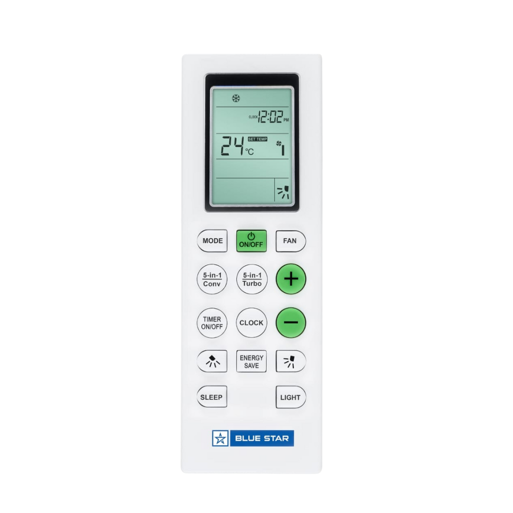 Blue Star IC318ONUS Inverter Split AC-1.5 Ton 3 Star with LCD Display Remote. Blue Star IC318ONUS Inverter Split AC-1.5 Ton 3 Star with LCD Display Remote.