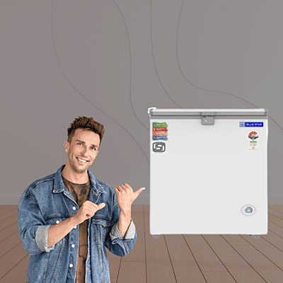 Durable hard top deep freezer from Blue Star, 180-liter capacity. Durable hard top deep freezer from Blue Star, 180-liter capacity.