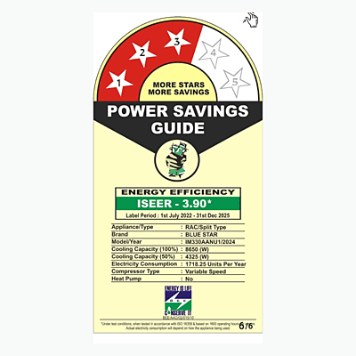 Energy Efficient Cooling with Blue Star IM336AANU1 Inverter Mega Split AC-3 Ton 3 Star Energy Efficient Cooling with Blue Star IM336AANU1 Inverter Mega Split AC-3 Ton 3 Star