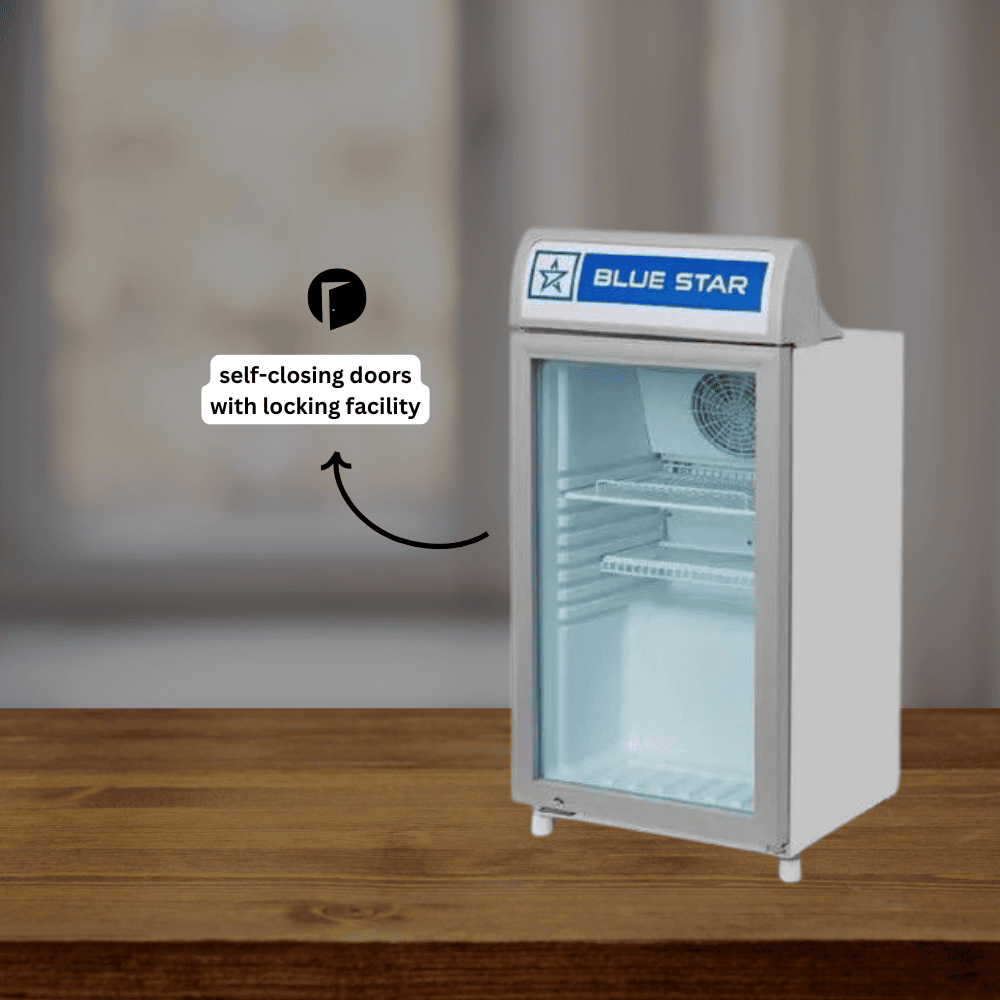 Blue Star 95L Visi Cooler Glass Door Beverage Fridge Delhi NCR