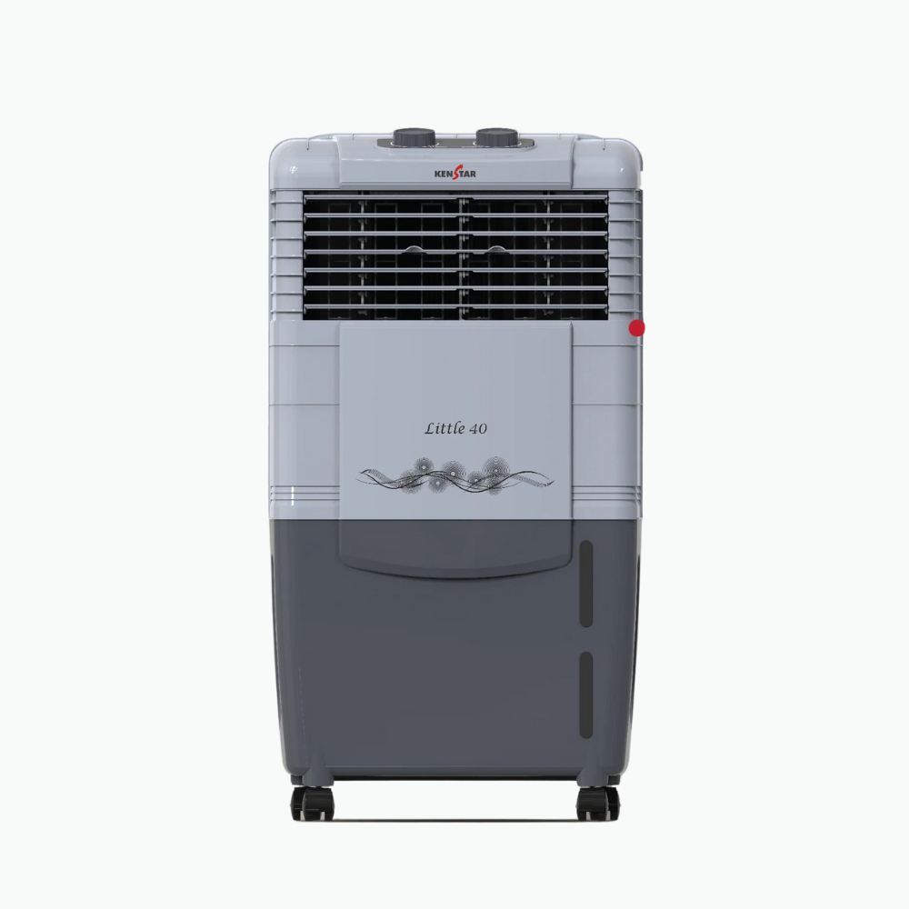 Kenstar Little Honey Comb 40 Litres Personal Air Cooler in a grey finish. Kenstar Little Honey Comb 40 Litres Personal Air Cooler in a grey finish.