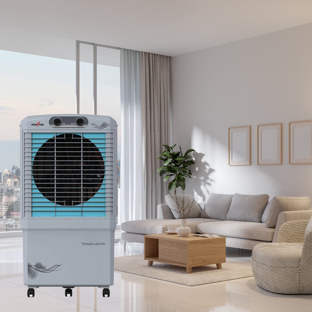KenStar Wonder Cool air cooler: 110 liters of refreshing coolness. KenStar Wonder Cool air cooler: 110 liters of refreshing coolness.