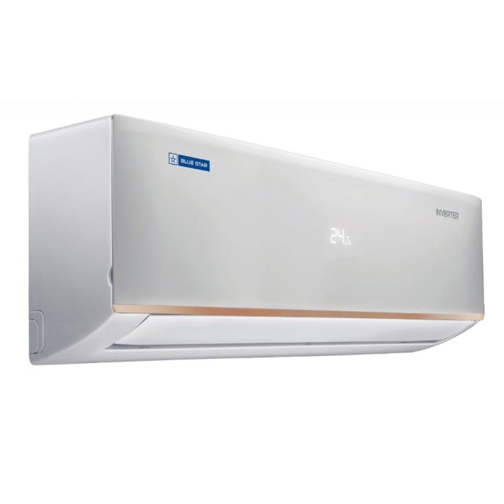 Blue Star IC718DCUHD Inverter AC with 1.5 ton capacity and 5-star energy rating. Blue Star IC718DCUHD Inverter AC with 1.5 ton capacity and 5-star energy rating.