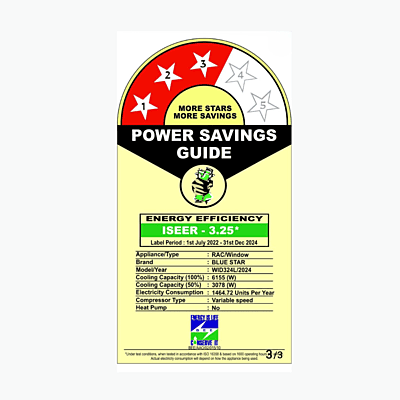 Energy-efficient cooling with Blue Star Inverter Window AC-WIE324L 2 Ton 3 Star Energy-efficient cooling with Blue Star Inverter Window AC-WIE324L 2 Ton 3 Star