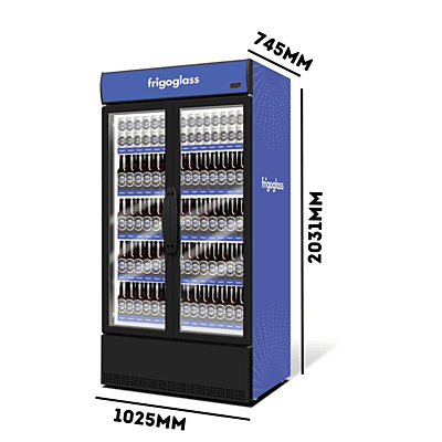 Frigo glass Visi Cooler VG2D1000-975 liters Frigo glass Visi Cooler VG2D1000-975 liters