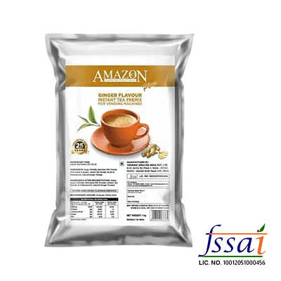 Amazon 3 in 1 Instant Ginger Plus Tea Premix-1000gm-Ginger Plus Tea Flavour Amazon 3 in 1 Instant Ginger Plus Tea Premix-1000gm-Ginger Plus Tea Flavour