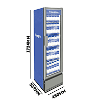 Frigo glass Visi Cooler VG1D250-237 liters