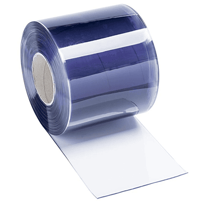 Buzz Lite Smooth PVC strip curtains- Dop quality 50 mtr-5 MM x 200 mm Transparent Blue