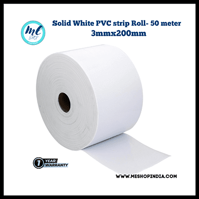 Buzz Lite PVC Roll-Welding Grade 50 mtr-3 MM x 200 mm Solid white with 12 months warranty