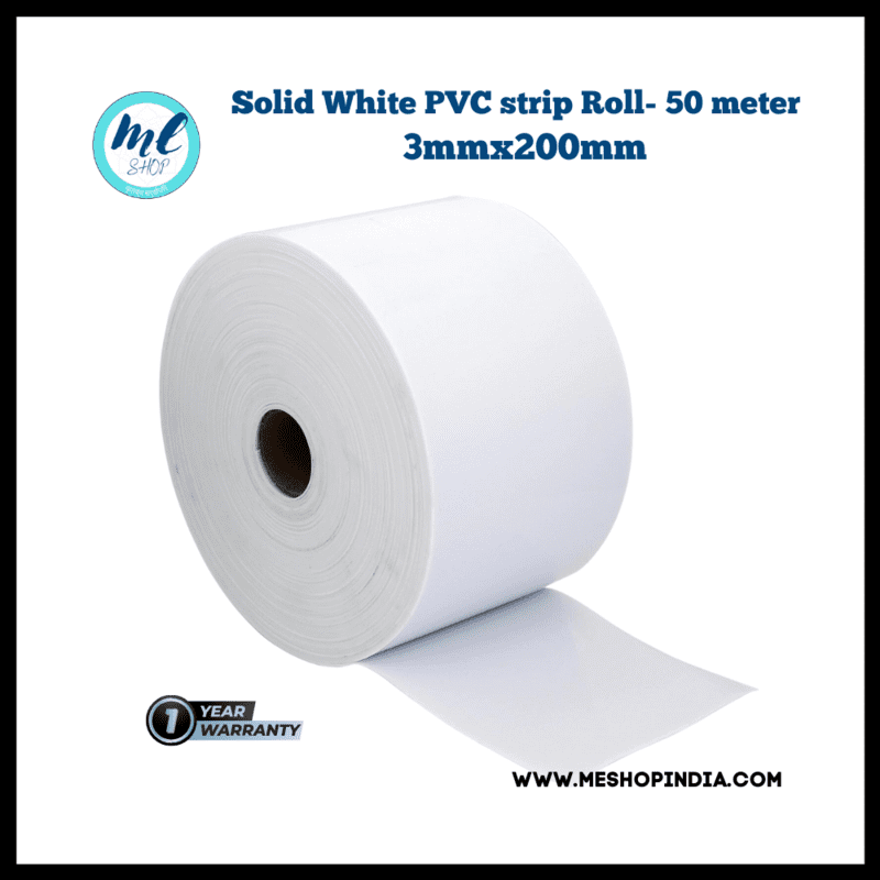 Buzz Lite PVC Roll-Welding Grade 50 mtr-3 MM x 200 mm Solid white with 12 months warranty