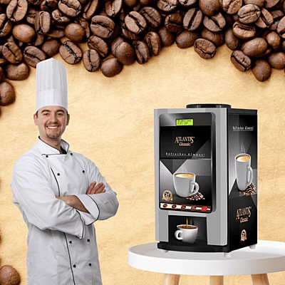 Atlantis Classic 4 lane hot drink dispenser, front view. Atlantis Classic 4 lane hot drink dispenser, front view.