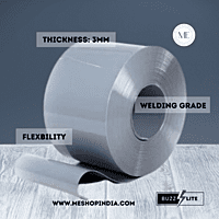 Buzz Lite PVC Roll-Welding Grade 50 mtr-3 MM x 200 mm Solid Grey with 12 months warranty