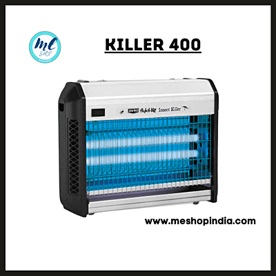The Avro Killer 400 sleek series flying insect killer machine mounted on a restaurant wall. The Avro Killer 400 sleek series flying insect killer machine mounted on a restaurant wall.
