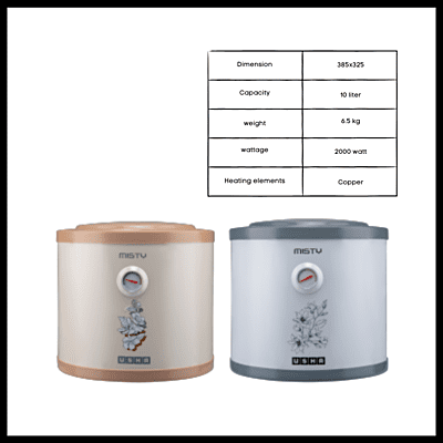 Usha 10 liter Water Heater-Misty-Ivory Usha 10 liter Water Heater-Misty-Ivory