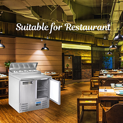 Suitable for Restaurant & bar: Blue Star Kitchen Refrigerator-Saladettes 2 Door Suitable for Restaurant & bar: Blue Star Kitchen Refrigerator-Saladettes 2 Door