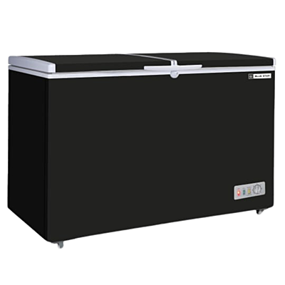 Front look of Blue star Cooler and Deep Freezer 275 Litre-CHFK275DGS-Black