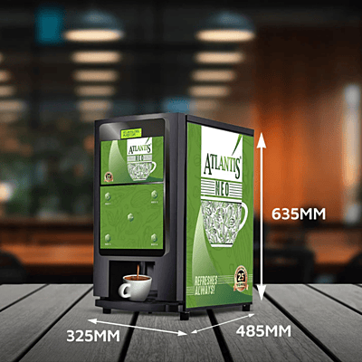 Four-choice tea and coffee vending solution, Atlantis Neo. Four-choice tea and coffee vending solution, Atlantis Neo.