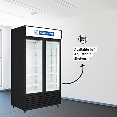 Energy-Efficient Label: Blue Star VC800CD Visi Cooler - Energy-efficient commercial refrigerator Energy-Efficient Label: Blue Star VC800CD Visi Cooler - Energy-efficient commercial refrigerator