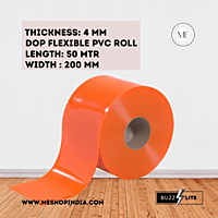 Buzz Lite PVC Roll-Welding Grade 50 mtr-4 MM x 200 mm Solid Orange with 12 months warranty