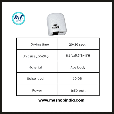 Avro Automatic hand dryer HD03 With Hot & Cold Function Avro Automatic hand dryer HD03 With Hot & Cold Function