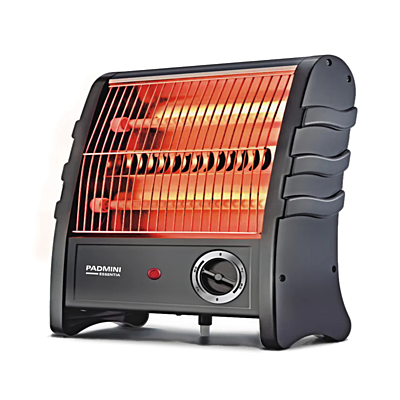 Front view of the Padmini Quartz Heater Lava 1500 Room Heater