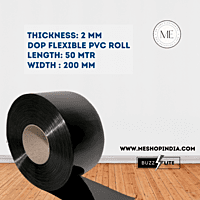 Buzz Lite PVC Roll-Welding Grade 50 mtr-2 MM x 200 mm Solid Black with 12 months warranty