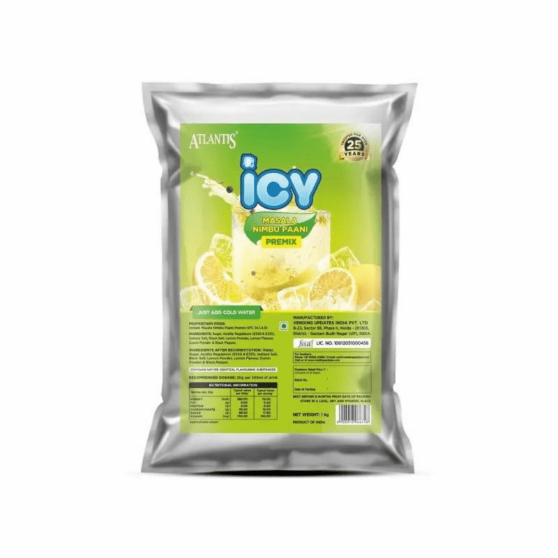Atlantis ICY Masala Nimbu Pani Powder Premix-1kg pack Atlantis ICY Masala Nimbu Pani Powder Premix-1kg pack