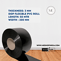 Buzz Lite PVC Roll-Welding Grade 50 mtr-3 MM x 200 mm Solid Black with 12 months warranty